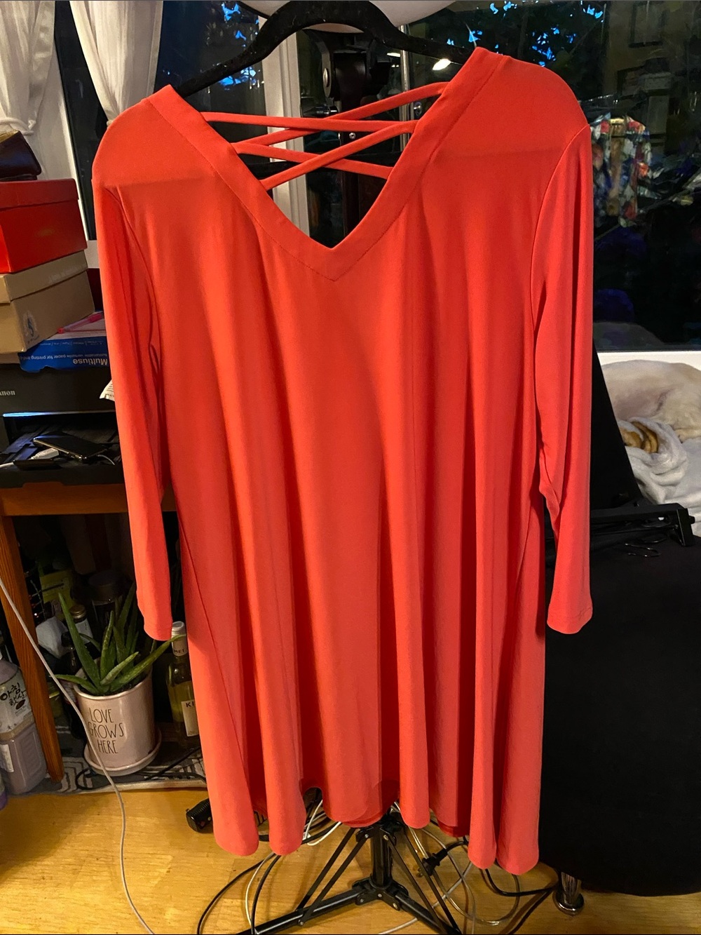 Sympli Reversible (front/back) Coral Pink Draped Top